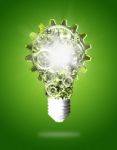 Light Bulb By Cogs Gears Stock Photo