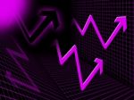 Purple Arrows Background Means Upwards Rise And Direction
 Stock Photo