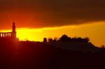 Silhouette Of Edinburgh Skyline Stock Photo