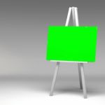 3d Blank Art Board, Wooden Easel Stock Photo