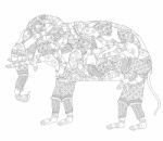 Hanuman Elephant Stock Photo
