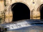 View Of Pulteney Bridge And Weir In Bath Stock Photo