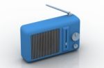 Blue Radio Stock Photo