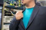 People Fix Core Switch In Network Room Stock Photo