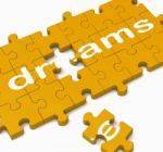 Dreams Puzzle Showing Inspiration And Wishes Stock Photo