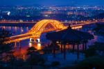 Banghwa Bridge At Night,korea Stock Photo