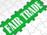 Fair Trade Puzzle Shows Price Deals Stock Photo