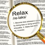 Relax Definition Magnifier Stock Photo