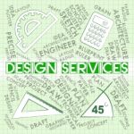 Design Services Shows Graphic Creation And Visualization Stock Photo