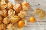 Cape Gooseberry Physalis Fruit Ground Cherry Organic Food Vegetabl Stock Photo