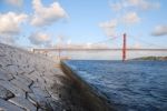 25th April Bridge In Lisbon, Portugal Stock Photo