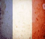 France Flag On Grunge Paper Stock Photo