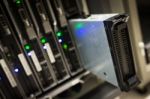 Storage Servers In Data Room Domestic Room Stock Photo