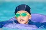 Swimming Kid Stock Photo