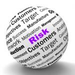 Risk Sphere Definition Means Dangerous And Unstable Stock Photo