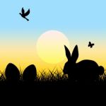 Easter Eggs Indicates Blank Space And Copy Stock Photo