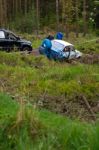 S. Benskin Off Road On Ford Escort Stock Photo