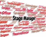 Stage Manager Represents Director Jobs And Managers Stock Photo