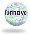 Turnover Word Means Gross Sales And Income Stock Photo