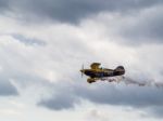 The Trig Aerobatic Team Flying Over Biggin Hill Airport Stock Photo