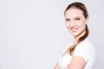 Charismatic Woman Wearing A Bright Smile Stock Photo