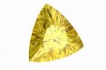 Yellow Sapphire On White Stock Photo