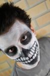 Portrait Of A Creepy Skeleton Guy (carnival Face Painting) Stock Photo