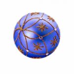 Luxurious Blue Christmas Ball Stock Photo