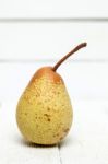 Fresh Tasty Yellow Pear Fruit Isolated On A White Background Stock Photo