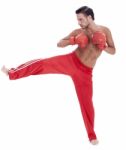 Kickboxing Men Stock Photo