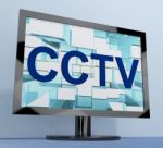 CCTV Monitor Stock Photo