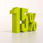 Percentage Sign, 15 Percent Stock Photo