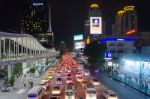 Bangkok Traffic Jam Stock Photo