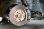 Front Disk Brake On Car Stock Photo