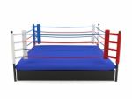 Boxing Ring Isolated On White Background Stock Photo