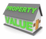 Property Value Indicates House Prices 3d Rendering Stock Photo