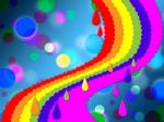 Rainbow Spots Background Means Painted And Dotted  Stock Photo