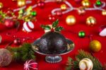 Christmas Pudding Stock Photo