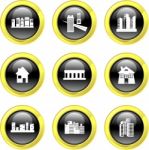 Architecture Icons Stock Photo