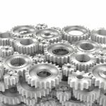 3d Rendering Gears Background Stock Photo