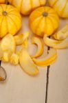 Fresh Yellow Pumpkin Stock Photo