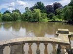 Boats On The Lake At Hever Castle Stock Photo