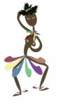 African Woman Dancing Stock Photo