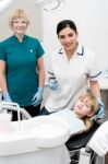 Image Of Dentist And Patient In Dental Clinic Stock Photo