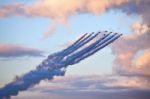 Red Arrows Formation Stock Photo