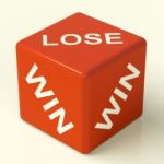 Lose And Win Red Dice Stock Photo