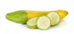 Yellow Zucchini Isolated On The White Background Stock Photo