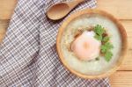 Pork Rice Porridge Stock Photo