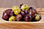 Mixed Marinated Olives Stock Photo