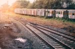 Railway In Southeast Asia Stock Photo